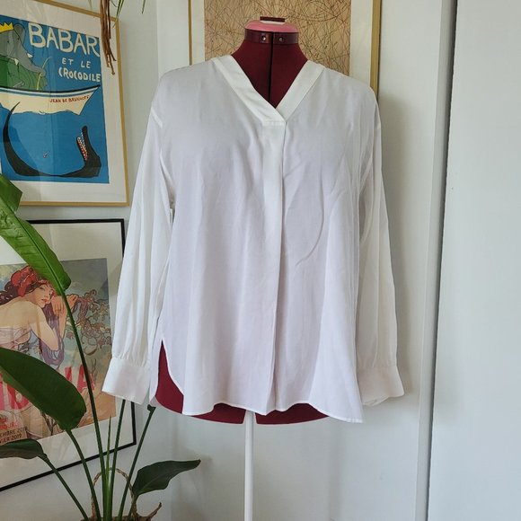 UNIQLO Women’s XL Popover Blouse White - Picture 1 of 6